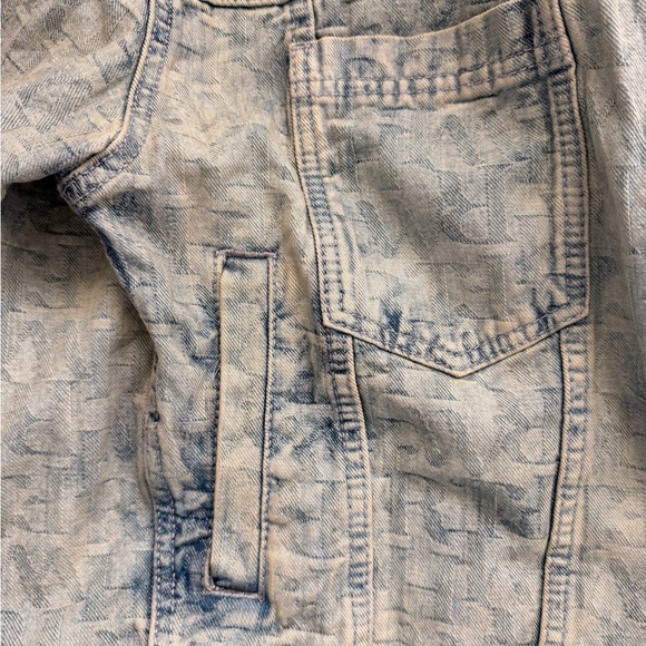 Free People NWT We the Free Jacquard Letters denim Jacket Loose Baggy Fit Medium - Picture 13 of 15
